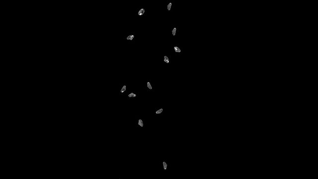 Diamonds on black background. Diamonds as brilliants in future