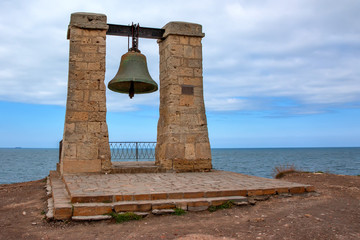 Bell of Chersonesus ruins in Crimea