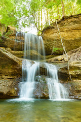 Obraz premium spring time in bavaria (waterfall in scheidegg)