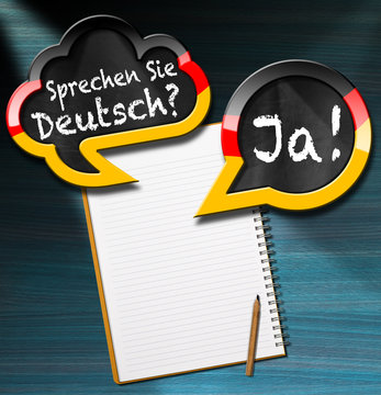 Sprechen Sie Deutsch (Do you speak german) - Speech Bubbles