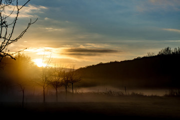 Winter sunset