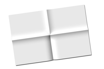 Unbeschriebenes Blatt, Papier, gefaltet