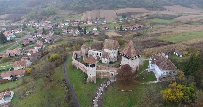Alma Vii Fortified Church in Transylvania, in the old German Saxon village of Alma