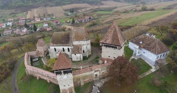 Alma Vii Fortified Church in Transylvania, in the old German Saxon village of Alma