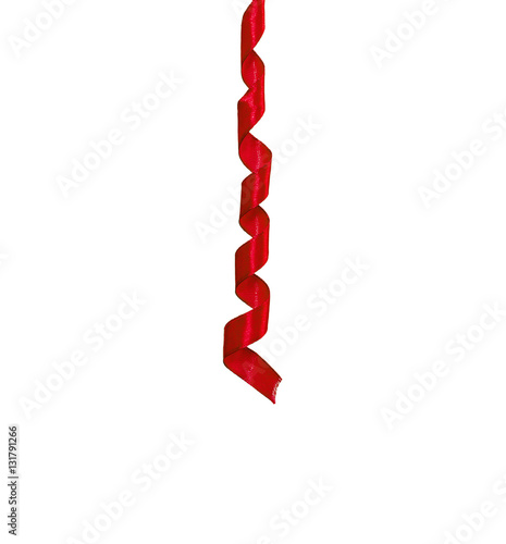 "Red ribbon isolated on white background" Stock photo and royalty-free