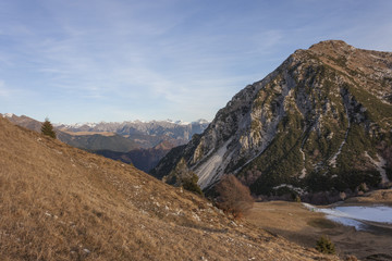 A view of the mountains of Val Brembana from Valtorta