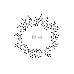 Hand-draw vector laurel wreaths.