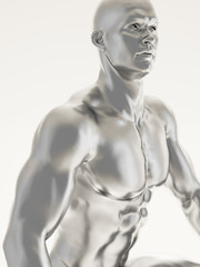 Silver man body