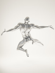 Silver man body