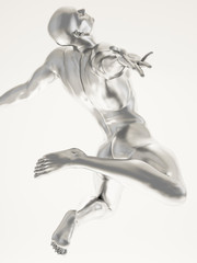 Silver man body