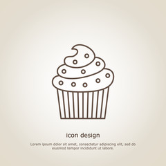Icon  cupcake.
