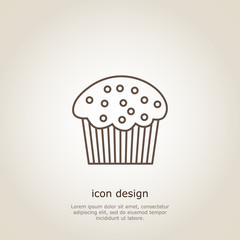 Icon  cupcake.