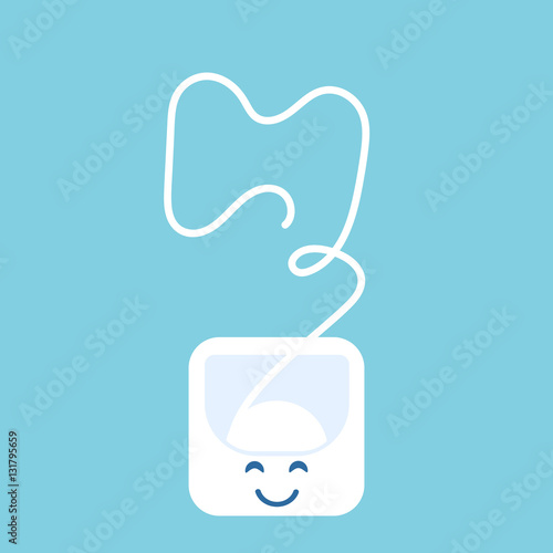 "Funny and cute dental floss" Stock image and royaltyfree vector files