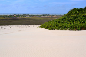 Dunas na praia do Saco em Aracaju