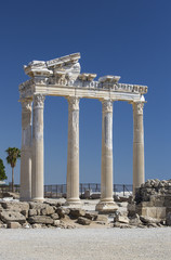 Ruins of the ancient city of Side and the Amphitheatre