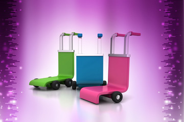 3d rendered trolley