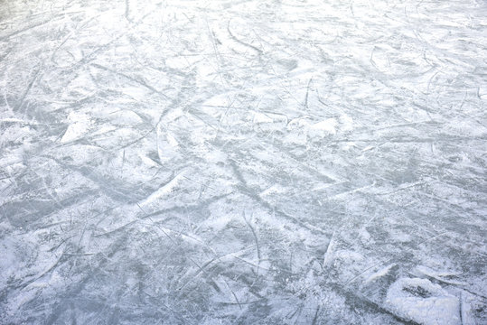 Background texture of outdoor ice rink

