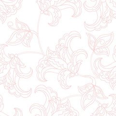 Elegance seamless pattern with beautiful flowers. Vector Floral Illustration