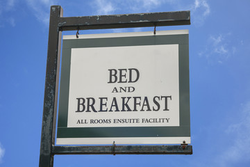 Bed and breakfast sign