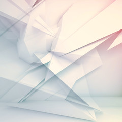 chaotic polygons, square background 3d