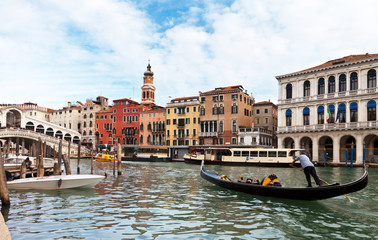 Fototapeta na wymiar Venice. Grand Canal. Rialto Bridge