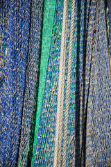 Marine theme background - Close up view of fishing net