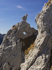 Karst rocks in the Swiss Alps