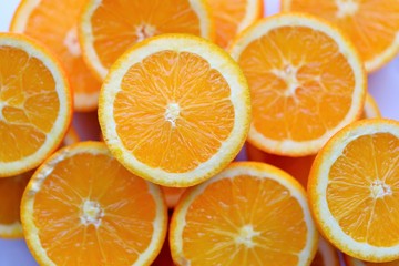Orange halves