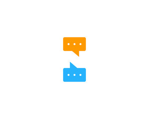 Initial Letter N Chat Logo Design Element