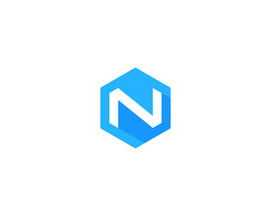 Initial Letter N Hexagon Logo Design Element