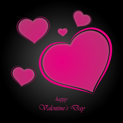 happy valentine's day - vector hearts card , background ( love , romantic , valentine )