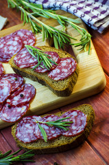 sandwiches with sausage