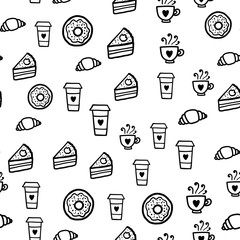 Doodles cute seamless pattern