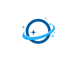 Initial Letter O Orbit Logo Design Element © Nizwa Design