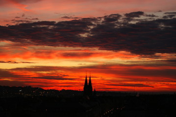 Obraz premium Sonnenaufgang Wiesbaden