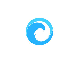 Initial Letter O Ocean Wave Logo Design Element