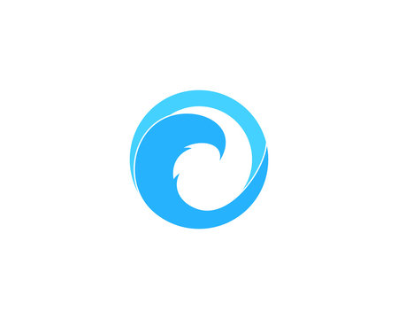 Initial Letter O Ocean Wave Logo Design Element