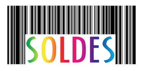 Concept of barcode with sales text printed on it