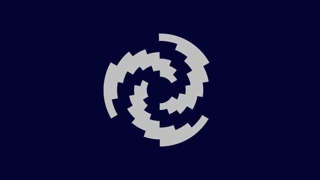 Shape transition circular rotating animated video screen saver