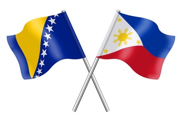 Flags. Bosnia-Herzegovina and Philippines  