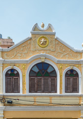 Pattern of old wooden windows with vintage style.