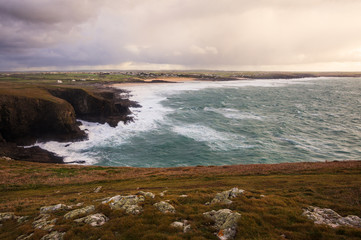 English coast in Cornwall