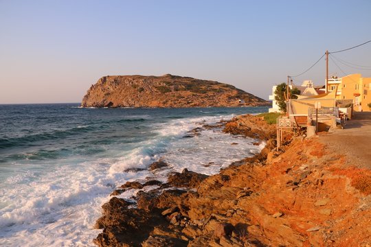 village of Mohlos , Crete , Greece 
