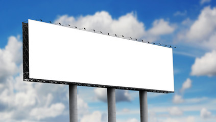 Blank billboard with blue sky