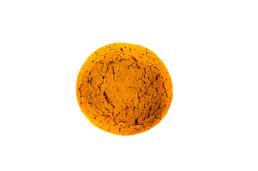 Oatmeal cookie with honey isolated on white