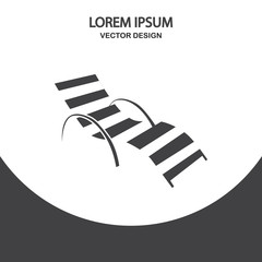 Beach chair icon. Simple design for web and mobile