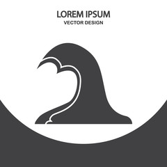 Fototapeta premium High wave icon. Simple design for web and mobile