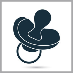 Baby nipple icon. Simple design for web and mobile