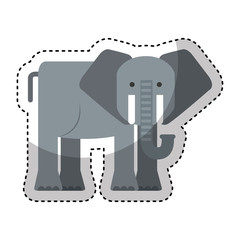 cute elephant character icon vector illustration design