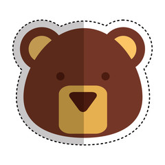 cute bear character icon vector illustration design